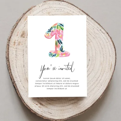 Number 1 Colorful Brushstroke SVG | First Birthday Preppy Clip Art Digital File | One Year Baby Celebration PNG Art Print | Milestone Decor