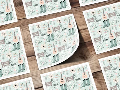 Oklahoma Country Music and Boots Sticker Sheet