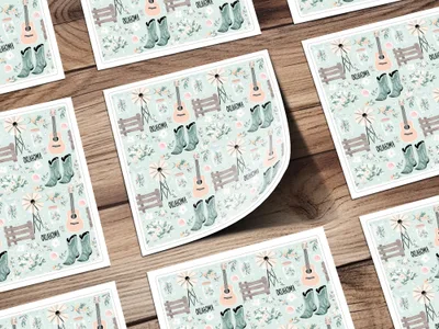 Oklahoma Western Themed Decorative Sticker Sheets