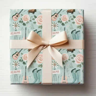 Oklahoma Theme Decorative Wrapping Paper for Gifts