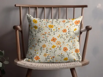 Floral Patterned Decorative Cushion Pillow Cover