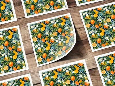 Orange Blossom Digital Paper, Seamless Pattern for Fabric, Floral Scrapbook Paper, Commercial Use Pattern, Digital Print, JPEG Files - Moore and Mountain