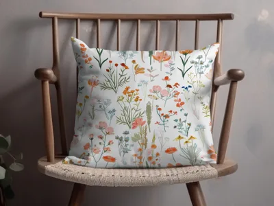 Orange Blush Boho Floral Pattern Spring Summer Digital - Moore and Mountain