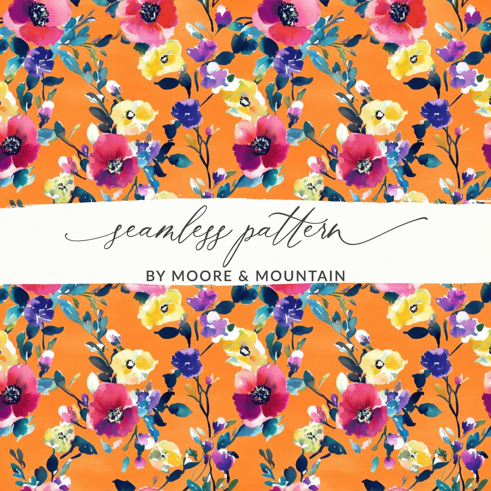 Vibrant Floral Seamless Pattern by Moore & Mountain