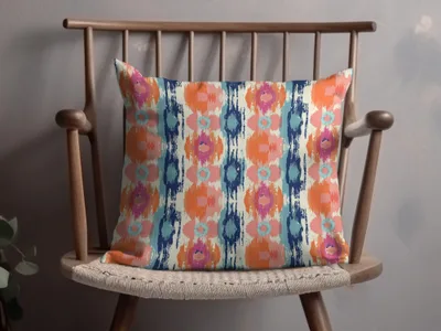 Colorful Abstract Pattern Accent Pillow Decor Piece