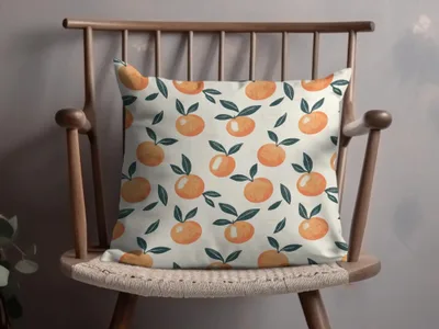 Orange Seamless Pattern Digital, Fruit Repeat Design, Citrus Background, Surface Pattern Design, JPEG Files, Digital Download - Moore and Mountain