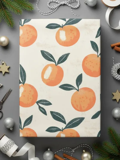 Orange Seamless Pattern Digital, Fruit Repeat Design, Citrus Background, Surface Pattern Design, JPEG Files, Digital Download - Moore and Mountain