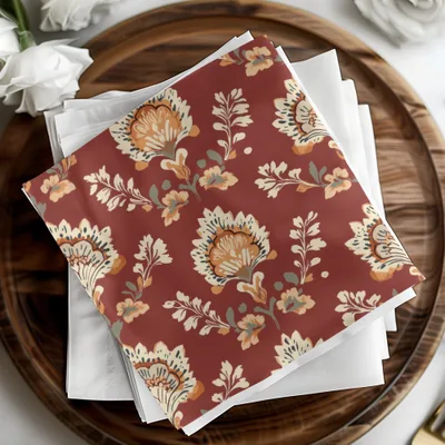 Ornate Floral Pattern Seamless Indian Pattern Seamless Maroon Pattern - Moore and Mountain