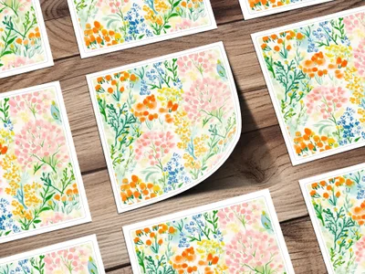 Colorful Floral Pattern Decorative Stationery Product