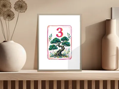 Painted Mahjong Tile PNG Digital Download, Pink Bonsai Tree 3 Bamboo Clipart, Chinoiserie Grandmillennial Art, Preppy Game Night Printable