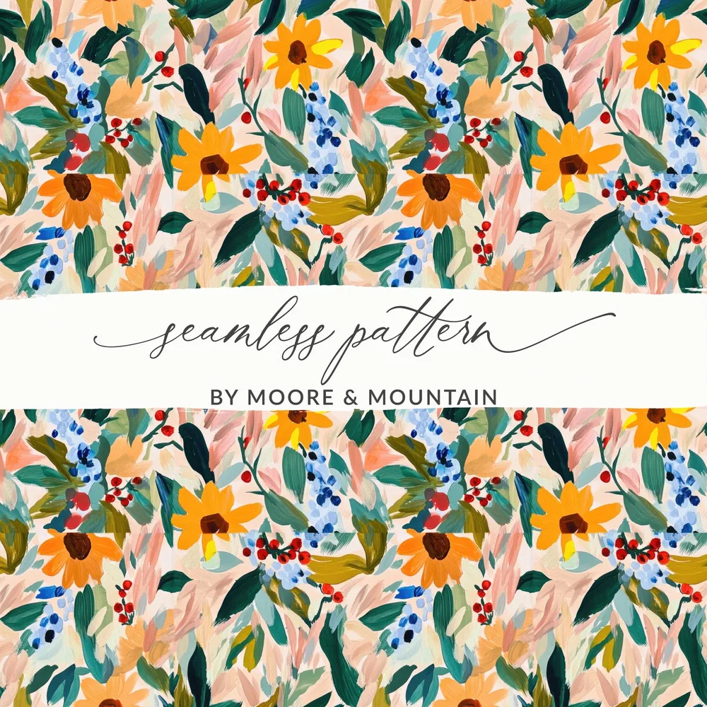 Vibrant Floral Seamless Pattern by Moore and Mountain