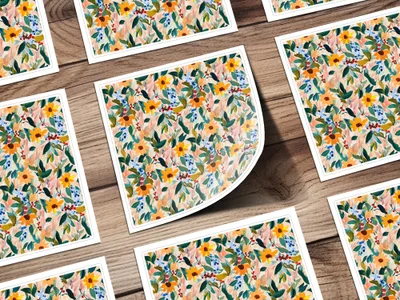 Floral Pattern Decorative Vinyl Sticker Pack