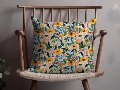 Colorful Floral Design Decorative Cushion Pillow