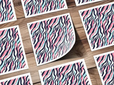 Colorful Abstract Ripple Pattern Poster Product
