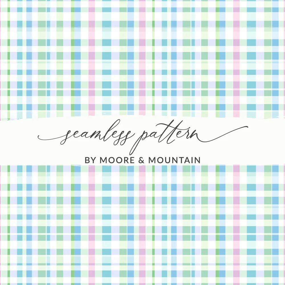 Pastel Plaid Seamless Pattern by Moore & Mountain