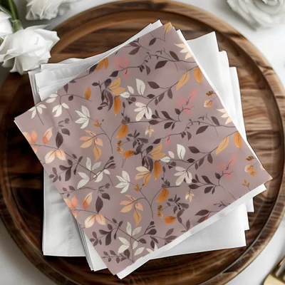 Elegant Autumn Floral Design Decorative Paper Product
