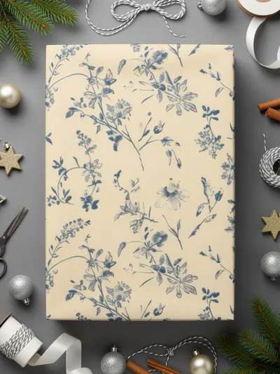 Pastel Butterfly Garden Beige Background Beautiful Flowers Digital - Moore and Mountain