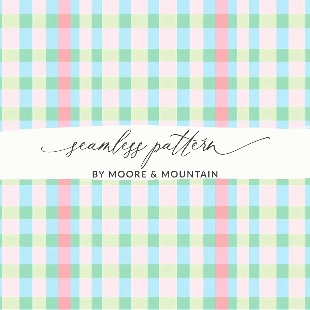 Pastel Colored Plaid Seamless Pattern Design