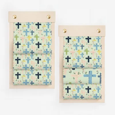 Floral Cross Pattern Window Rolled Fabric Product