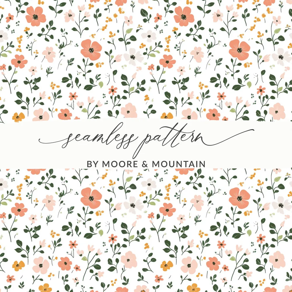 Pastel Ditsy Flower Background for Creative Projects Digital - Moore and Mountain