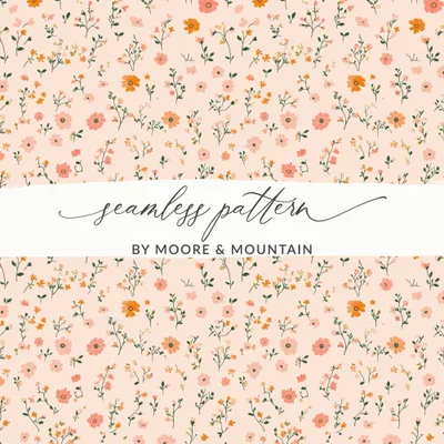 Pastel Ditsy Flower Background for your next creative project