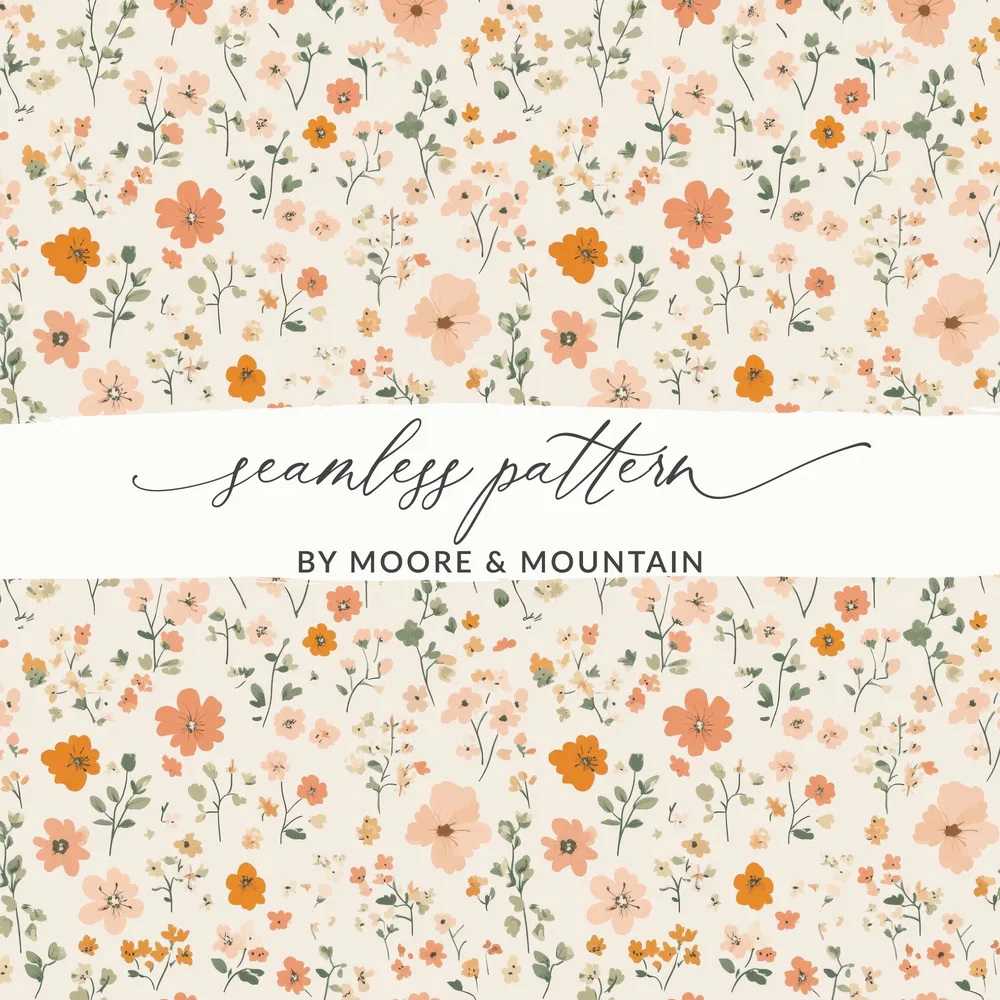 Pastel Ditsy Flower Background Spring Pastel Patterns Digital - Moore and Mountain