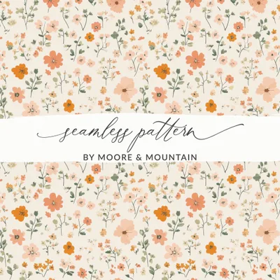 Pastel Ditsy Flower Background Spring Pastel Patterns Digital