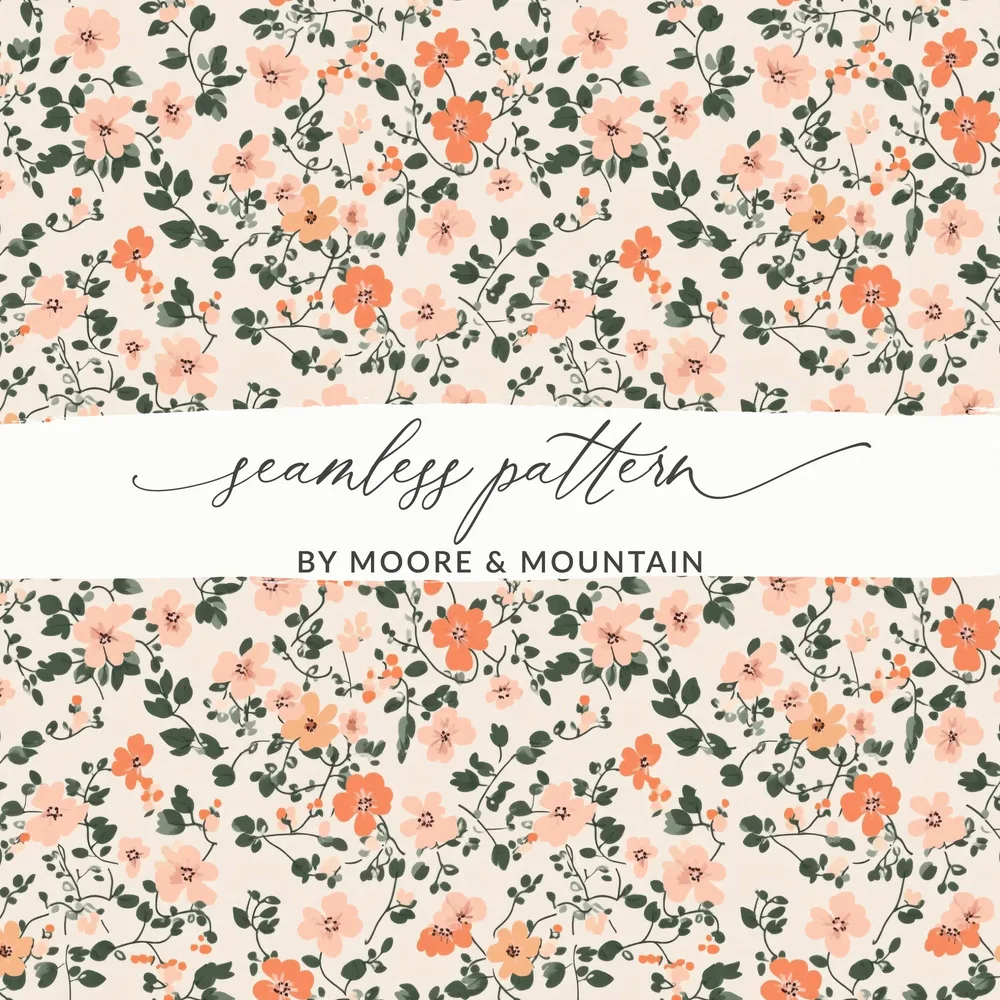 Pastel Ditsy Flower Background Spring Pastel Patterns Digital - Moore and Mountain