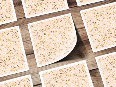 Elegant Floral Pattern on Soft Peach Background Product