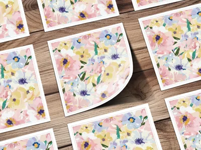 Pastel Floral Seamless Pattern Delicate Floral Design with Pastel Blooms Digital Pattern - Moore and Mountain