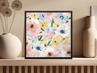 Pastel Floral Seamless Pattern Delicate Floral Design with Pastel Blooms Digital Pattern - Moore and Mountain