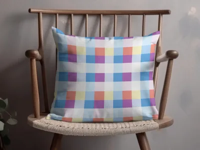 Colorful Plaid Pattern Decorative Throw Pillow