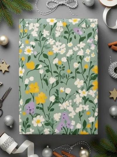 Floral Pattern Decorative Gift Wrapping Sheet