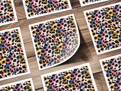 Colorful Leopard Print Decorative Sticker Sheets Set