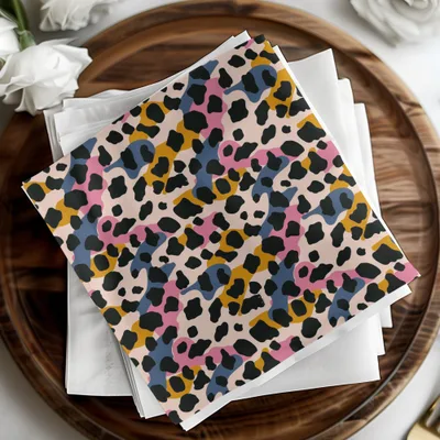 Colorful Leopard Print Decorative Napkins Set