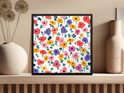 Colorful Floral Pattern Wall Art Decor product