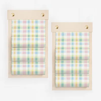 Pastel Multicolor Plaid Pattern Fabric Swatch Set