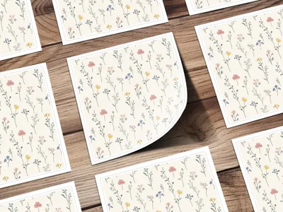 Pastel Seamless Floral Pattern with Delicate Blossoms Artwork - Moore and Mountain