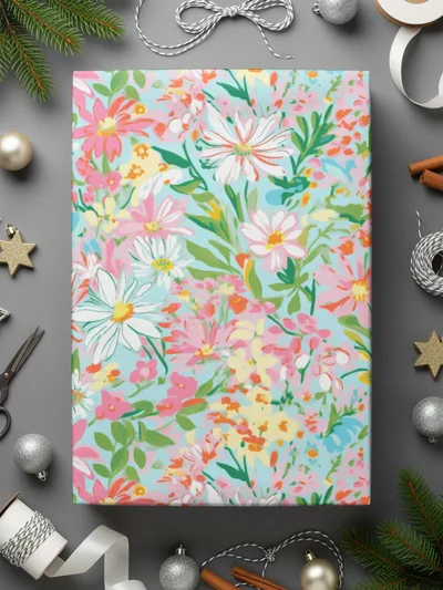 Vibrant Floral Patterned Gift Wrap Perfect for all Occasions