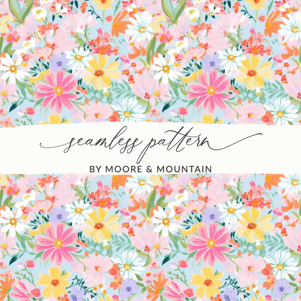 Vibrant Floral Seamless Pattern by Moore and Mountain