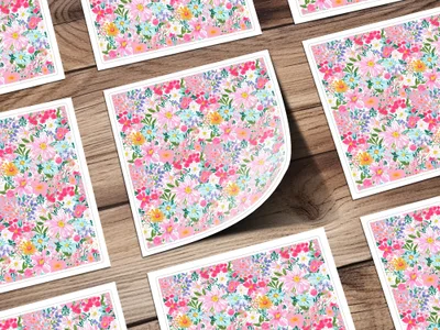 Vibrant Floral Pattern Art Print for Home Decor