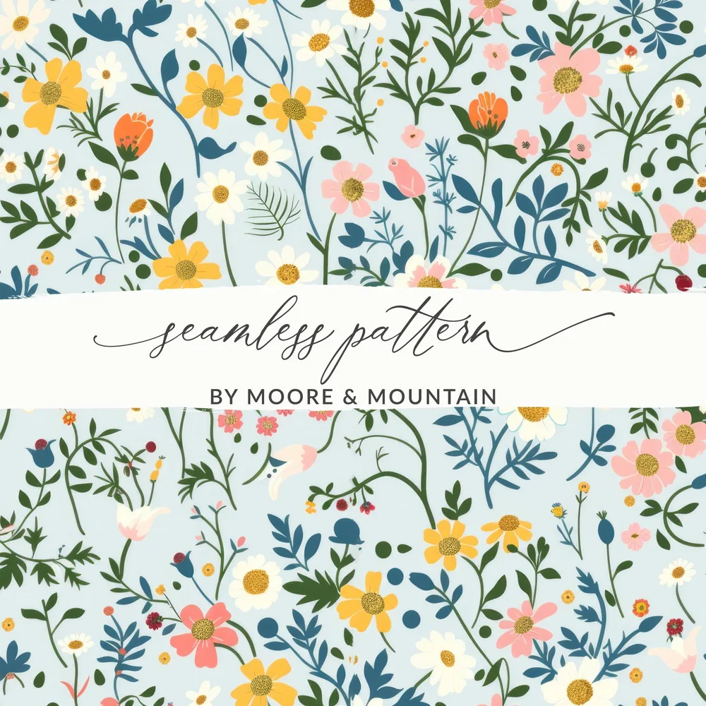 Floral Seamless Pattern by Moore & Mountain Design