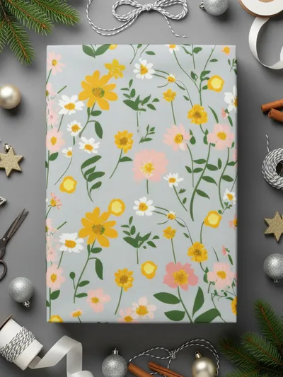 Beautiful Floral Pattern Wrapping Paper for Gifts