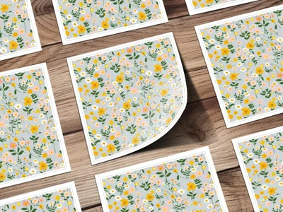 Vibrant Floral Pattern Design Sticker Sheets Collection