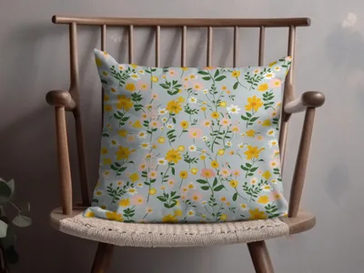Floral Pattern Decorative Cushion for Home Decor