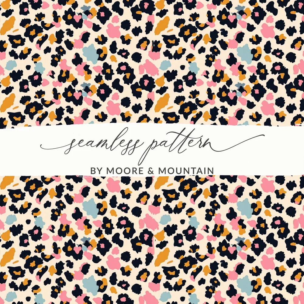 Colorful Leopard Seamless Pattern by Moore & Mountain
