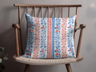 Elegant Floral Pattern Throw Pillow for Home Decor