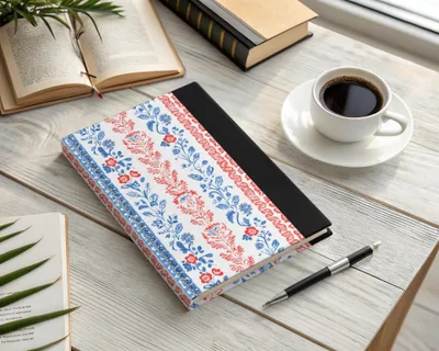 Vibrant Floral Pattern Hardcover Journal Notebook