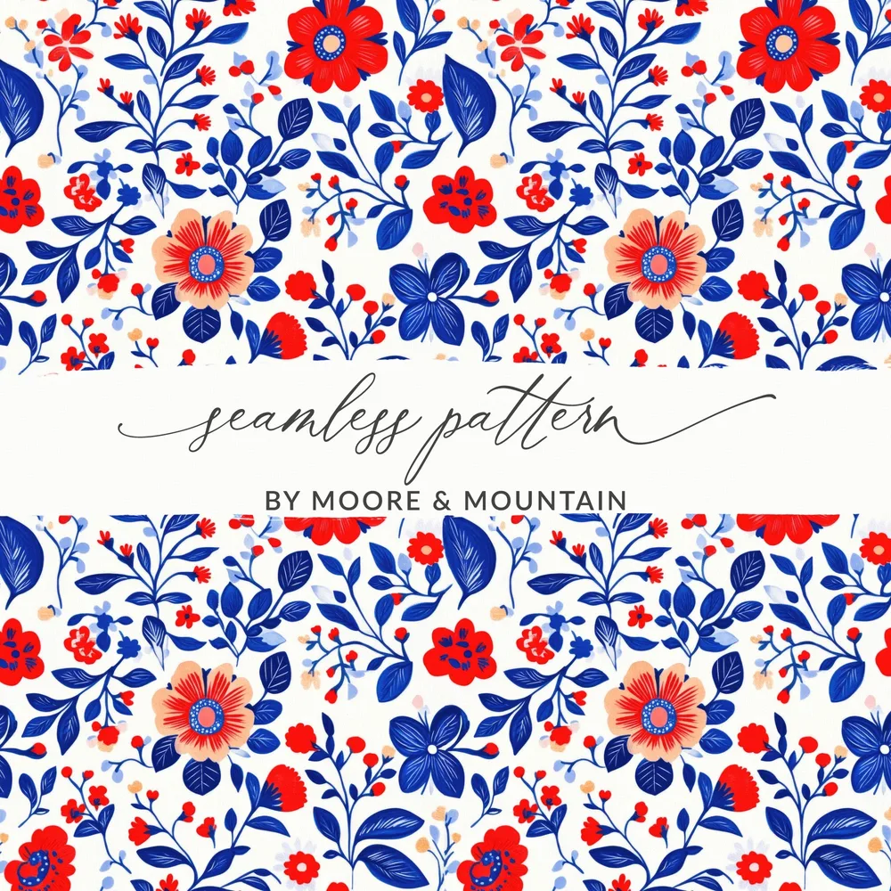 Seamless Floral Pattern by Moore & Mountain Design