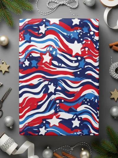 Patriotic Stars and Stripes Seamless Digital Paper, 4th of July Pattern, Red White and Blue Background, Digital Download for Crafts - Moore and Mountain